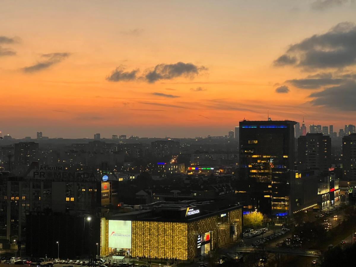 Apartament Skyscrapper Z Widokiem Na Panorame Warszawy Warszawa Zewnętrze zdjęcie