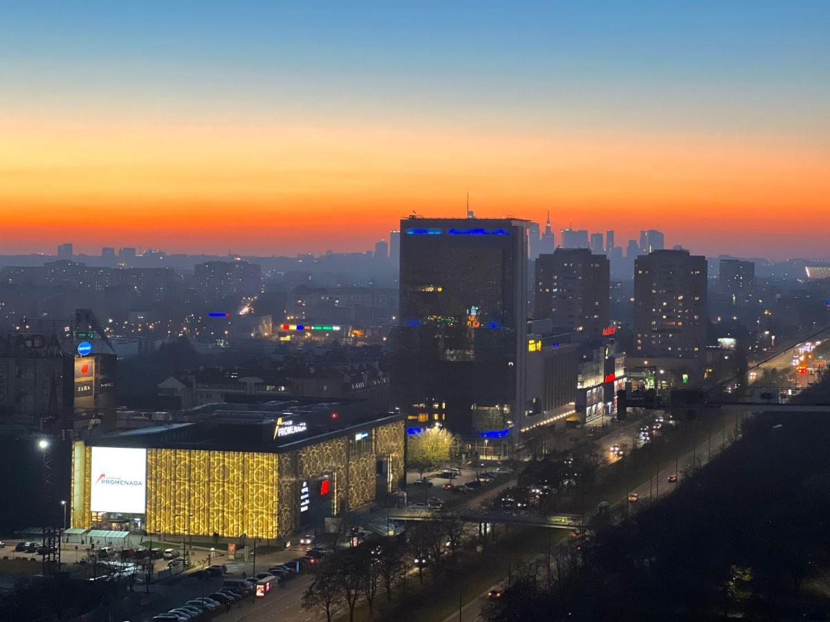 Apartament Skyscrapper Z Widokiem Na Panorame Warszawy Warszawa Zewnętrze zdjęcie